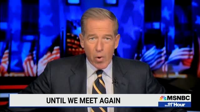 Aprobación final de Brian Williams de MSNBC: ‘Mi mayor preocupación es por mi país’