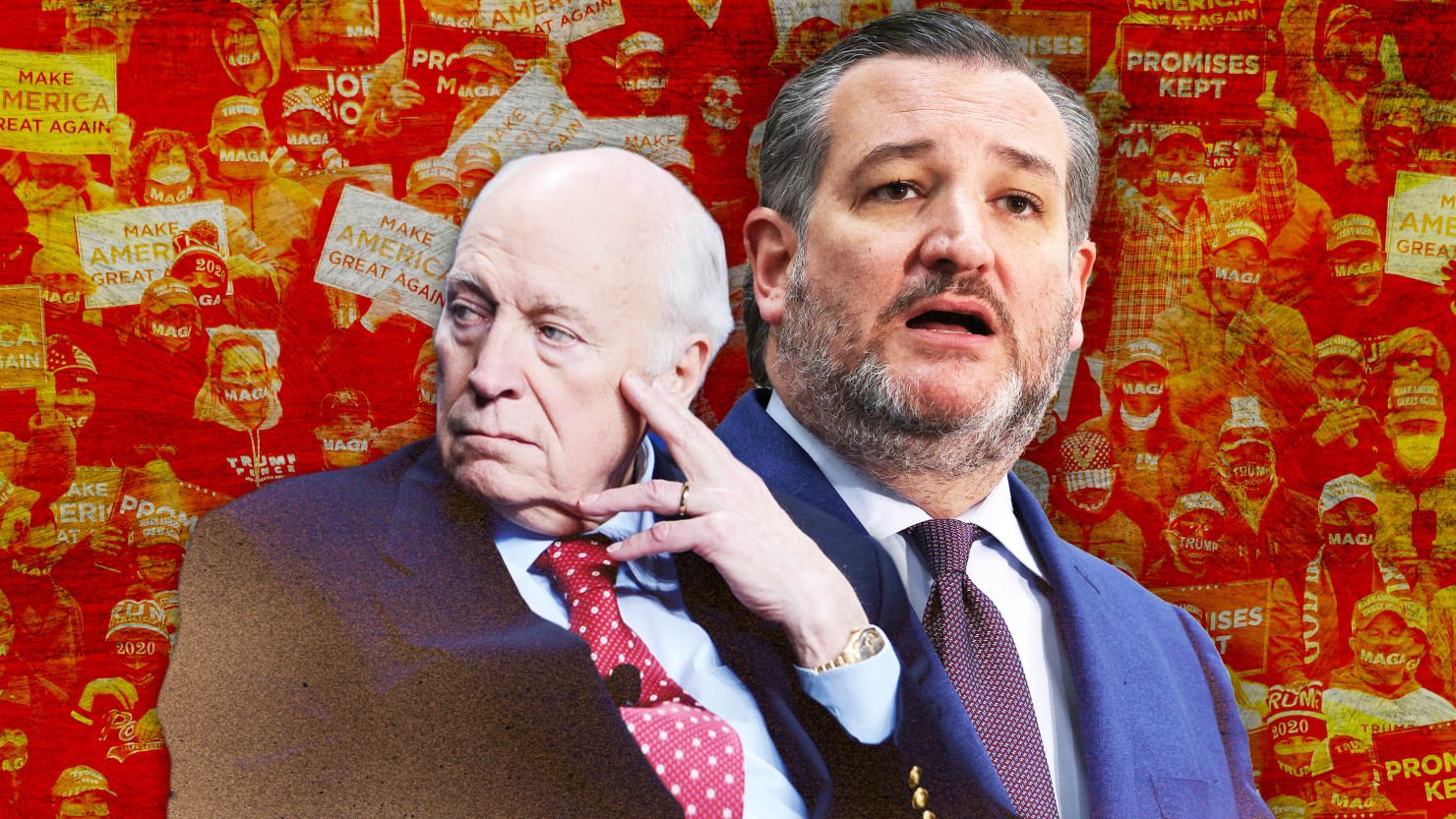 Los estúpidos trucos de Ted Cruz y Dick Cheney con Trump