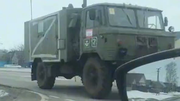 Misteriosa “Z” pintada en los tanques rusos que se acercan a la frontera con Ucrania