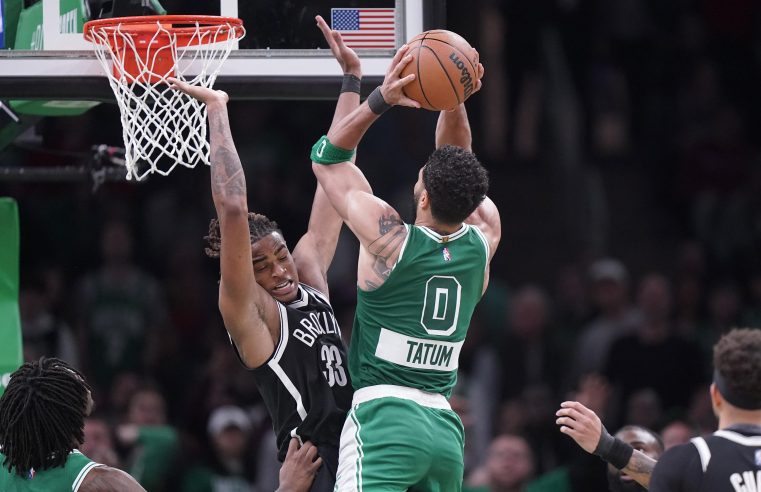 Con 54 de Tatum, Celtics superan 126-120 a Durant, Irving y Nets