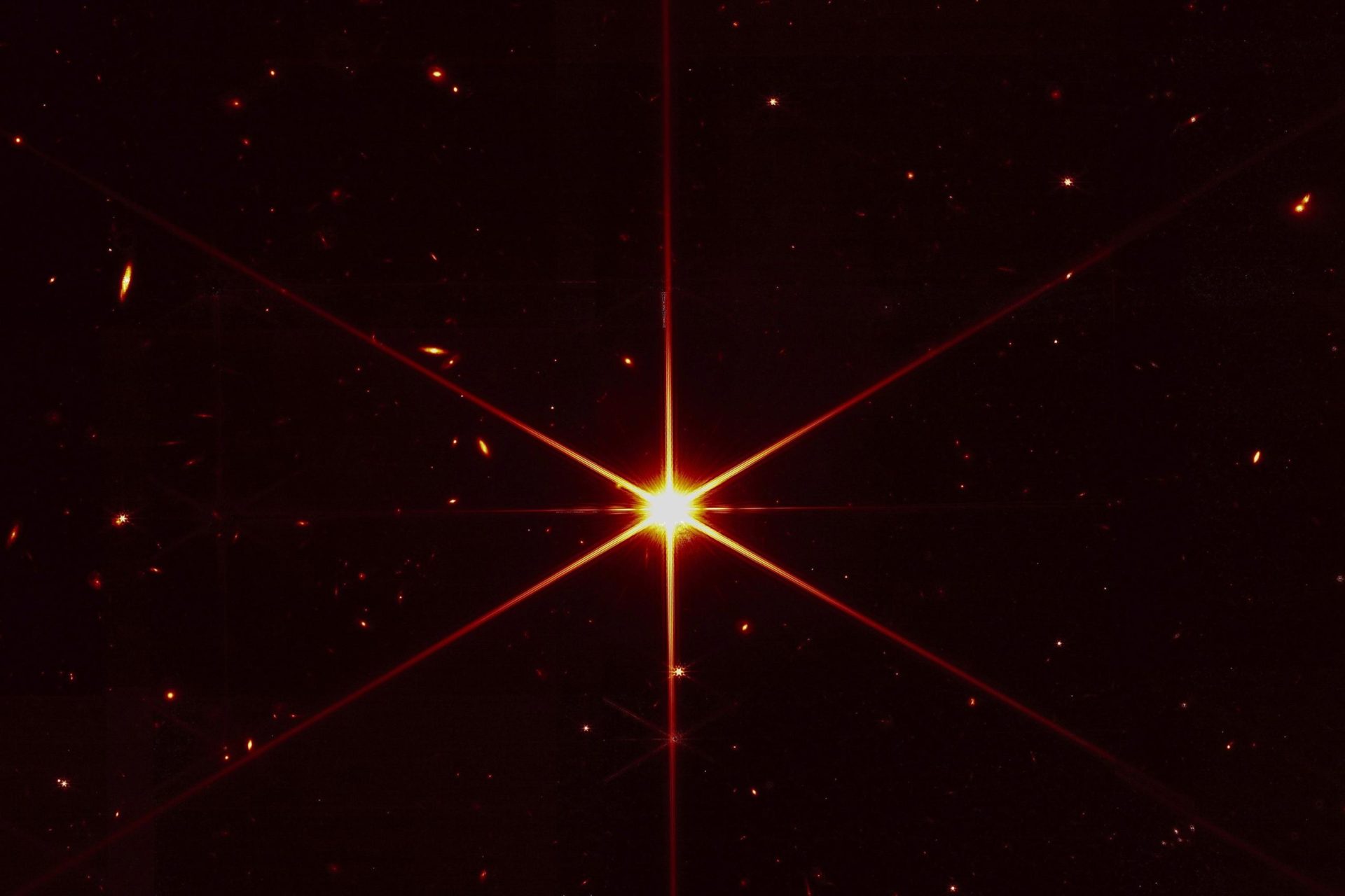 La imagen de una estrella obtenida por el telescopio espacial se ve obstaculizada por las galaxias