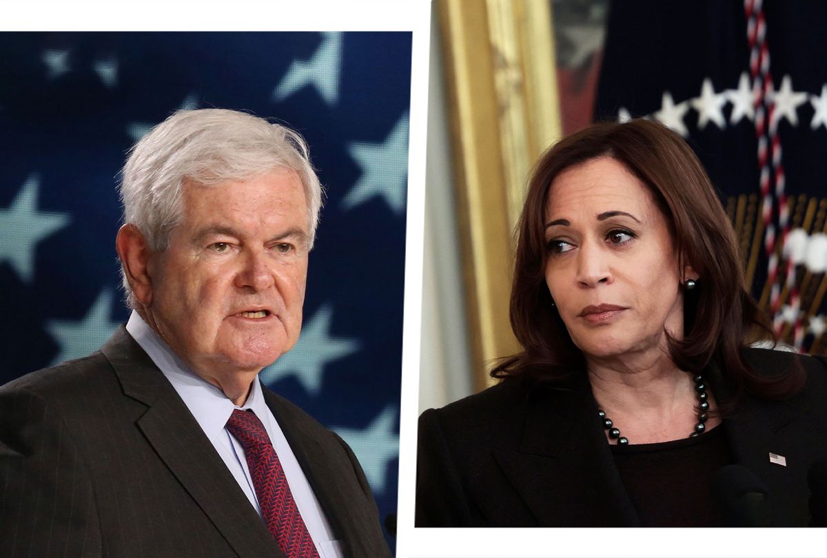 Newt Gingrich dice en Fox News que Kamala Harris es “la persona más tonta jamás elegida vicepresidenta”
