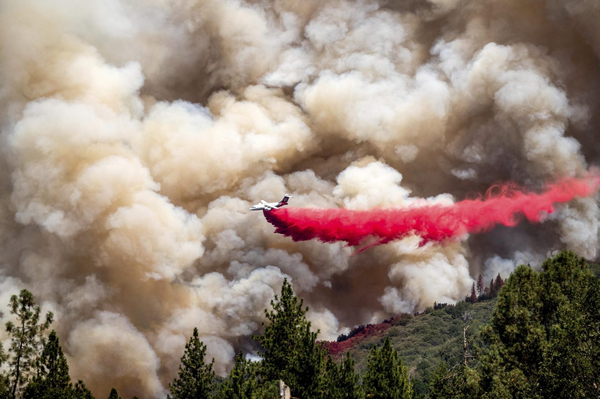 Los bomberos frenan el crecimiento del incendio de California cerca de Yosemite