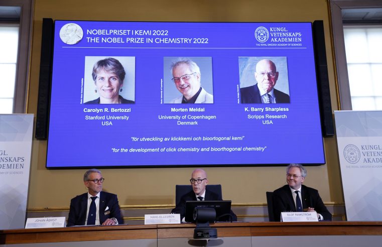 Premio Nobel para 3 químicos que hicieron ‘clic’ de moléculas