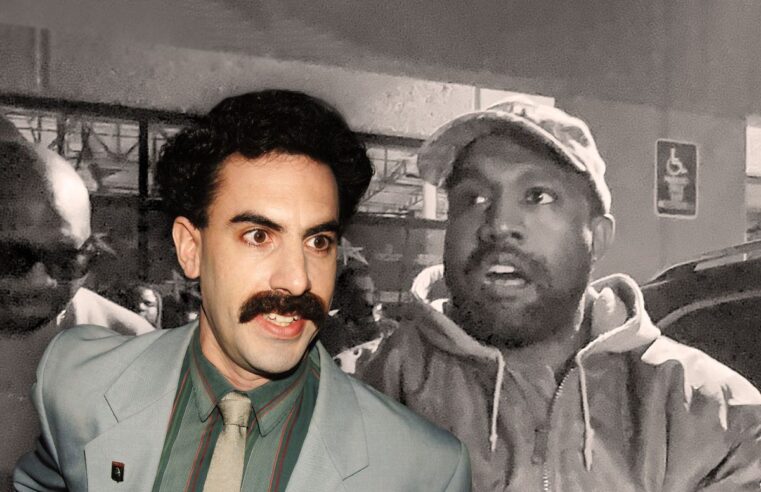 Sacha Baron Cohen como Borat se burla de Kanye West por ser “demasiado antisemita”