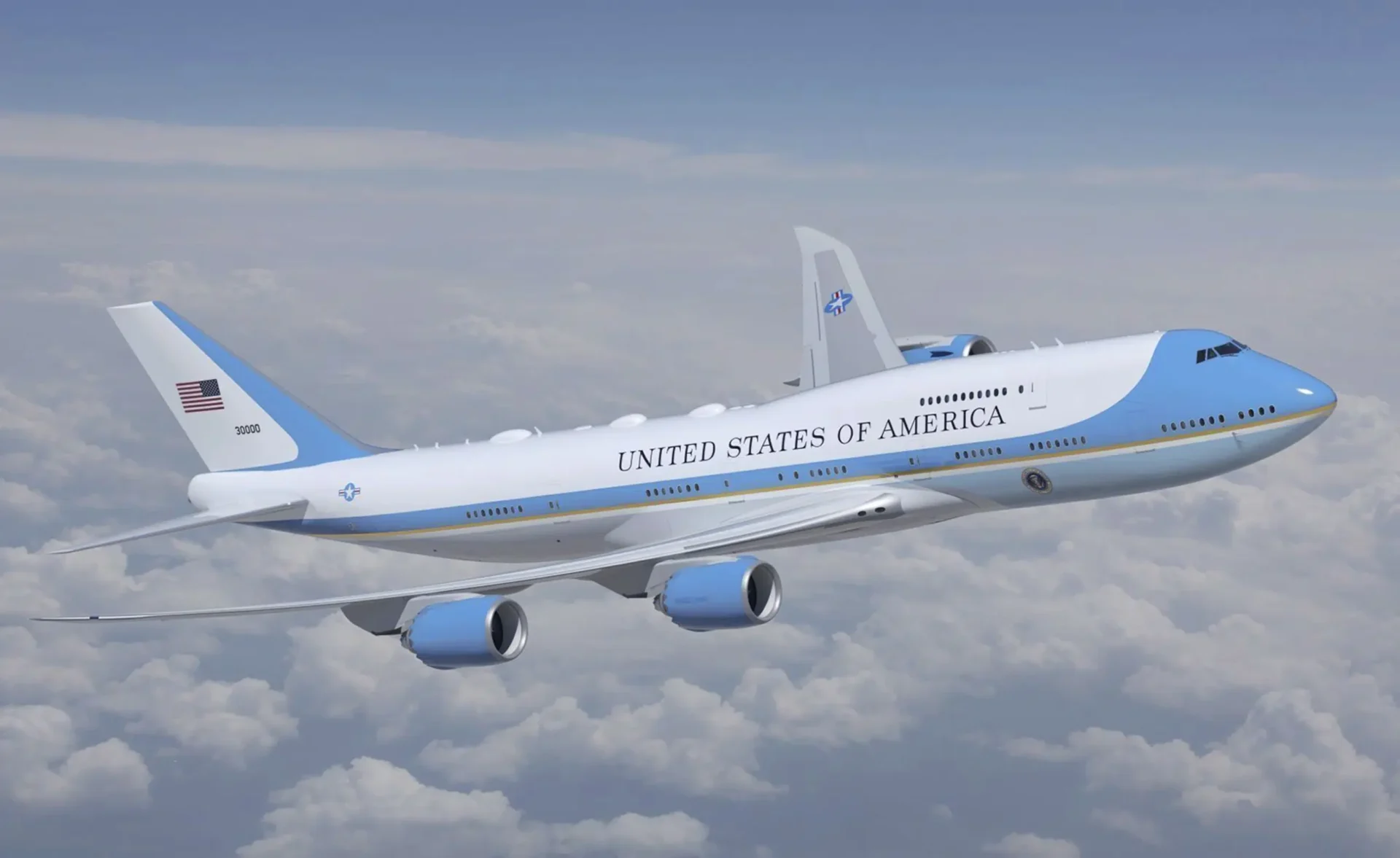 El nuevo Air Force One seguirá siendo azul y blanco, según Biden