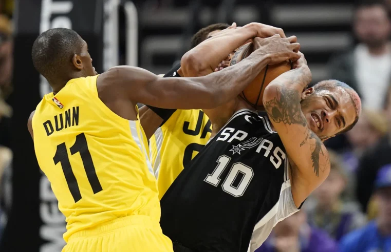 Los Spurs rompen una racha de 16 derrotas consecutivas con una victoria sobre los Jazz