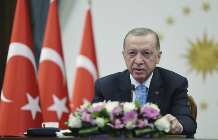 Erdogan de Turquía aparece a través de un enlace de video después de un susto de salud