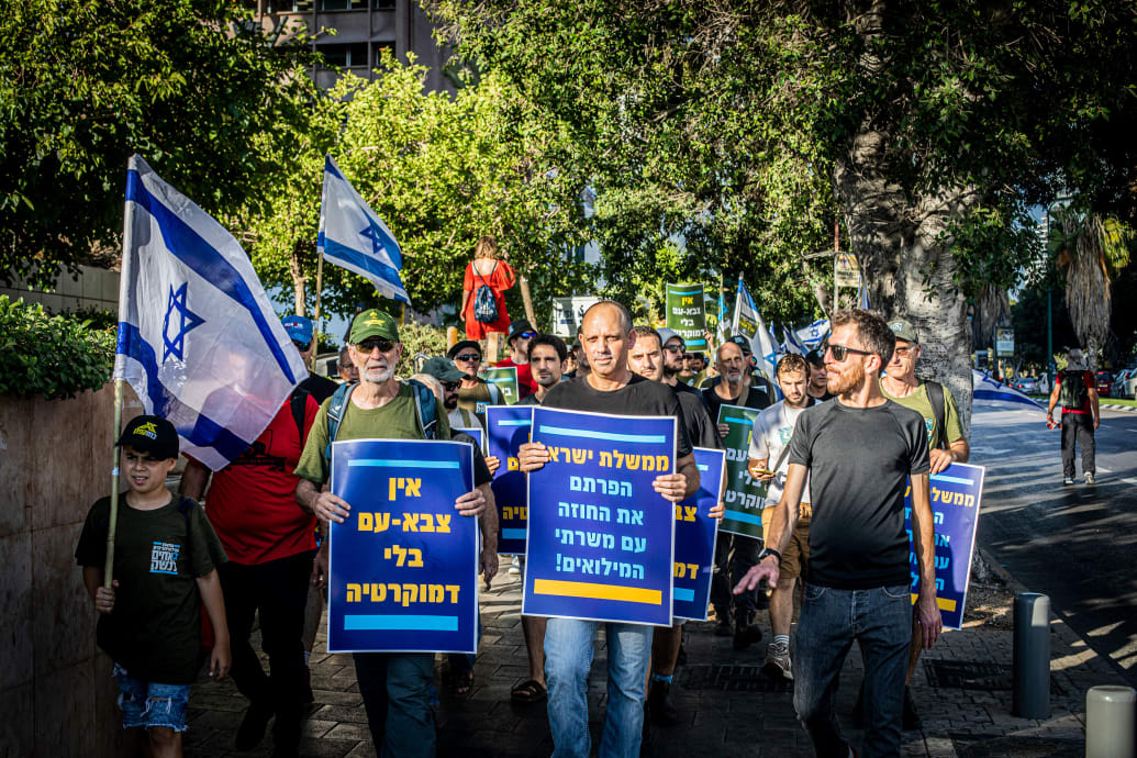 manifestantes israelíes